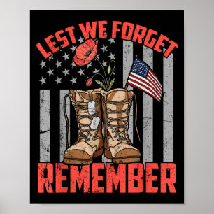 Poster N'oublions pas de nous souvenir des coquelicots ro