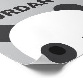 Poster Noun ours panda mignon avec nom personnalisé (Coin)