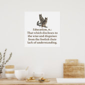 Poster Noun sur l'éducation - Citation sur l'éducation (Cuisine)