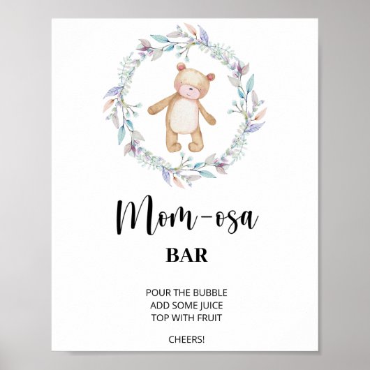 Poster Nounours \ Bar Mosa-Maman (Devant)