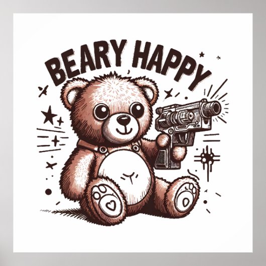 Poster Nounours Beary Happy (Devant)