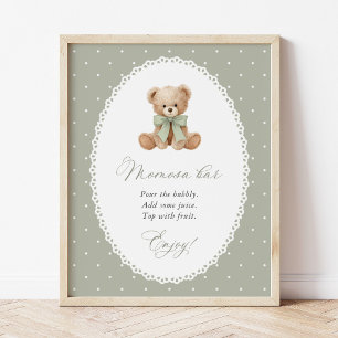 Poster Nounours en peluche, Arc, Taches de rousseur Vert 
