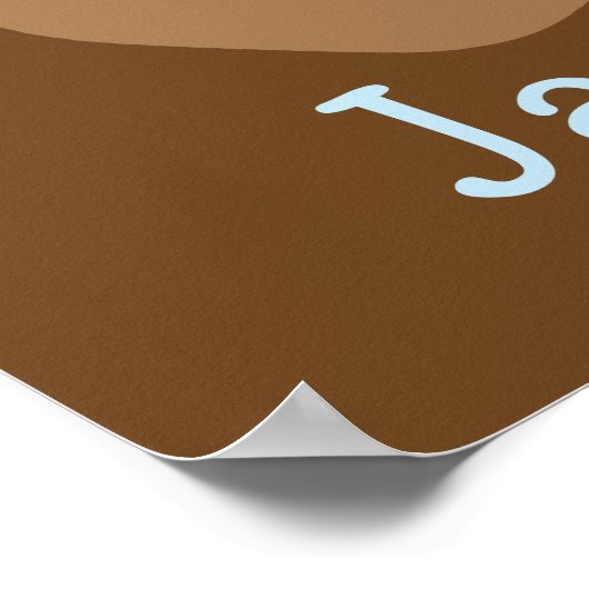 Poster Nounours en peluche bleu (Coin)