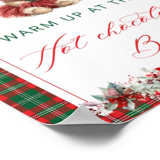 Poster Nounours en peluche se réchauffent au bar de choco (Coin)