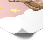 Poster Nounours et Étoiles Grande Fille Ours en Peluche D (Coin)