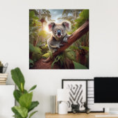 Poster Nounours Koala Mignon (Bureau à domicile)