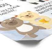 Poster Nounours ne disent pas bébé Jeu Douche Signe (Coin)