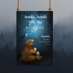 Poster Nounours Ours Scintille Petite Étoile Bienvenue