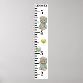 Poster Nounours Vert Ballons (Devant)