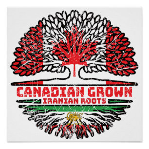 Poster Nourri au Canada, racines iraniennes – Lion et Sol