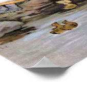 Poster "Nourrir les canards" Vintage (Coin)