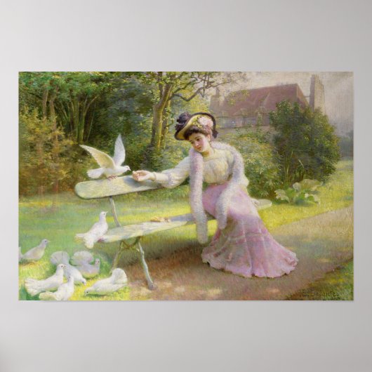 Poster Nourrir les colombes (Devant)