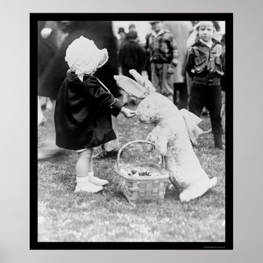 Poster Nourrir les lapins de Pâques 1929 (Devant)