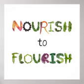 Poster Nourrir pour s'épanouir Aliments sains (Devant)