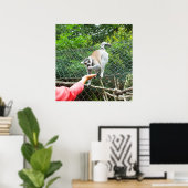 Poster Nourrir un lémur (Bureau à domicile)