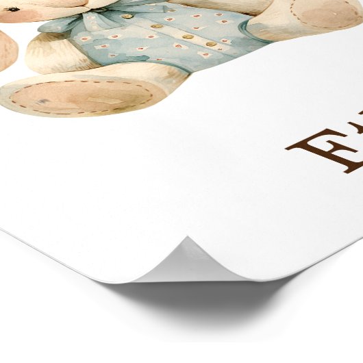 Poster Nourrisson Décor Jouet animal bébé lapin lapin lap (Coin)