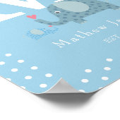 Poster Nourrissons de monogramme initial pour bébé (Coin)