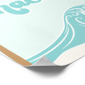 Poster Nourriture d'anniversaire de plage Surf Snacks Sur (Coin)