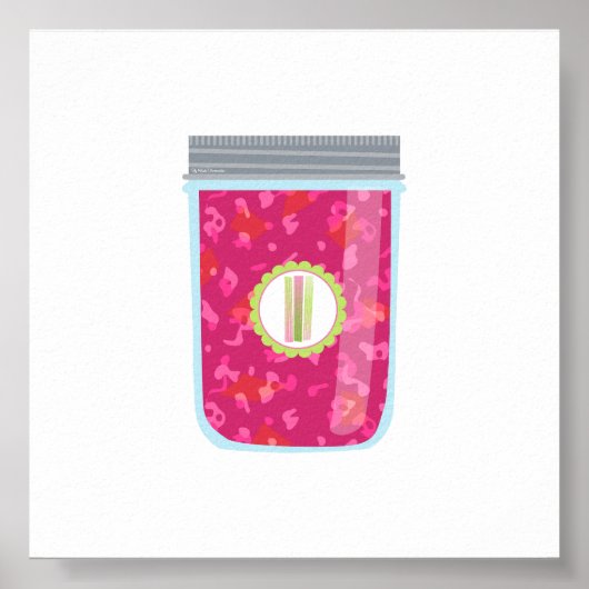 Poster Nourriture de canne - Jam Rhubarb (Devant)