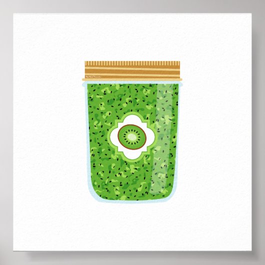Poster Nourriture de cantine - Confiture Kiwi (Devant)