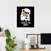 Poster Nourriture De L'Esprit Blague De Fantôme Drôle Fon (Bureau à domicile)