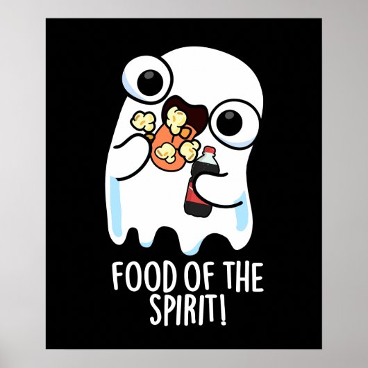Poster Nourriture De L'Esprit Blague De Fantôme Drôle Fon (Devant)