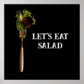 Poster Nourriture de salade moderne à manger sur une four (Devant)