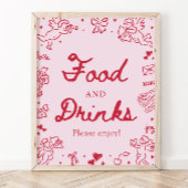 Poster Nourriture et boissons de la Saint-Valentin modern