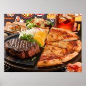 Poster Nourriture et boissons délicieuses (Devant)