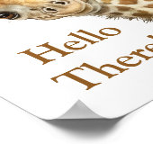 Poster Nourriture Giraffe Cute Aquarelle personnalisée (Coin)