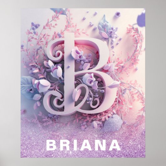 Poster *~* Nourriture Monogramme AP71 Girl Letter B (Devant)