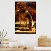 Poster Nourriture Palomino Pinto Horse en Grange & Prose (Cuisine)