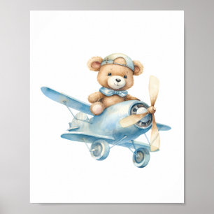 Poster Nourriture pour Baby shower de l'ours en peluche m
