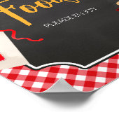 Poster Nourriture pour Baby Shower Red Gingham BBQ (Coin)