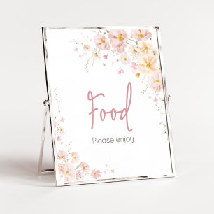 Poster Nourriture pour Baby Shower Wildflower Baby en Fle