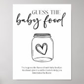 Poster Nourriture pour bébé devinez bébé écriture simple (Devant)