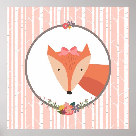 Poster Nourriture pour fille Fox Baby (Devant)