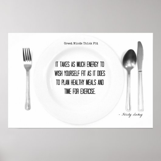 Poster Nourriture pour la pensée : Motivation fitness! (Devant)