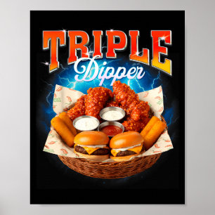 Poster Nourriture rapide Hamburger Nugget de poulet Foodi