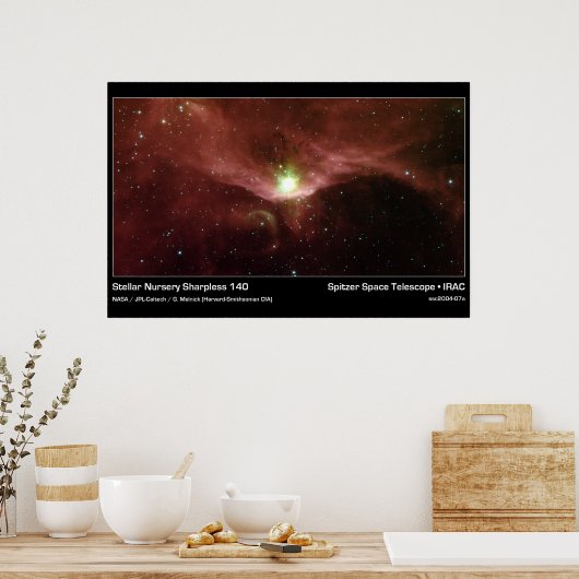Poster Nourriture Stellaire Sharpless 140 - Télescope Spi (Cuisine)
