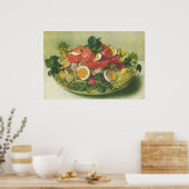 Poster Nourriture vintage, Salade Bio Mélange Vert Mesclu (Cuisine)