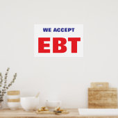 POSTER NOUS ACCEPTONS EBT (Cuisine)
