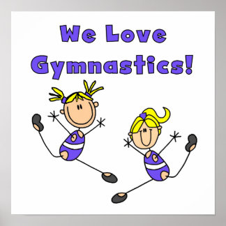 Poster Nous aimons la gymnastique