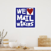 Poster Nous aimons les travailleurs du courrier (Cuisine)
