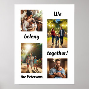 Poster Nous appartenons ensemble Family Photo Collage
