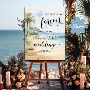 Poster Nous avons choisi Forever Elegant Mariage Bienvenu