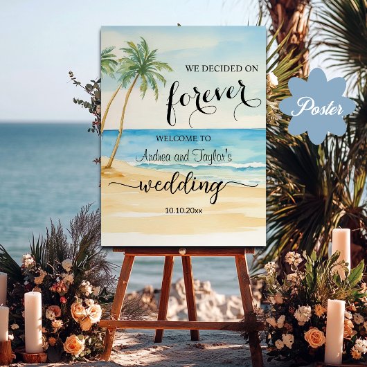 Poster Nous avons décidé sur Forever Elegant Wedding Welc