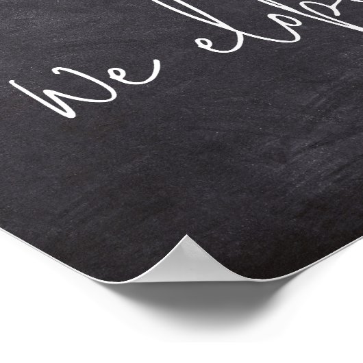 Poster Nous Avons Elopé Script Chalkboard Elopement Faire (Coin)