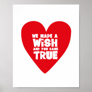 Poster NOUS AVONS FAIT UN VOEUX Cœur d'amour