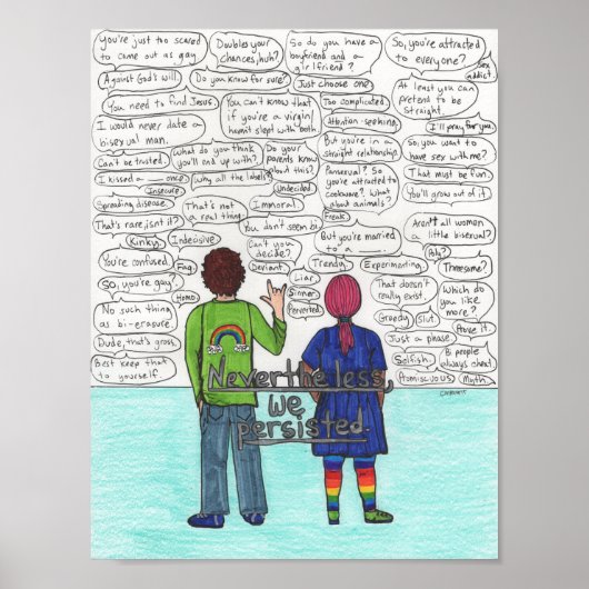 Poster Nous avons persisté (Bisexuel) 8,5x11 (Devant)